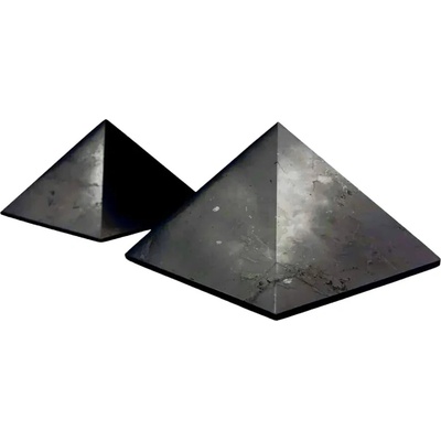 Šungit pyramida 7cm leštěná