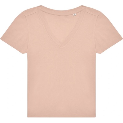 B&C Tričko B&C E150 V Women s výstřihem do V krátký rukáv dámské COT01014Tx5300 soft rose