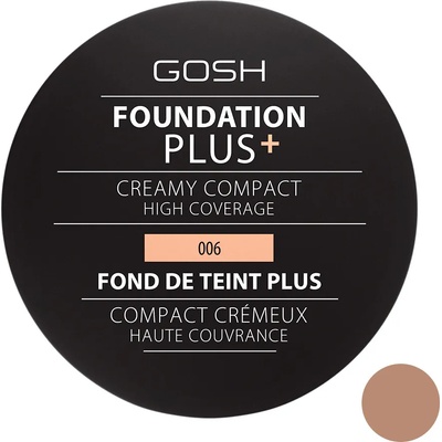 Gosh Foundation Plus Cremy Compact 006 honey 9g компактен крем фон дьо тен 9г