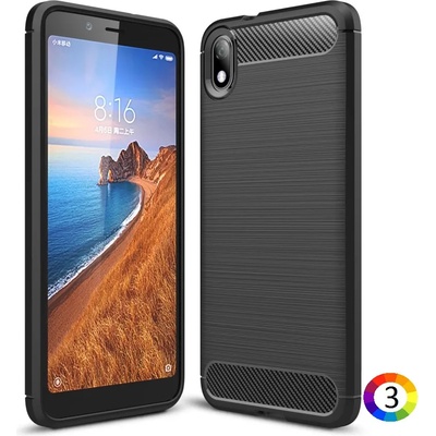 Xiaomi Redmi 7A Удароустойчив Carbon Fiber Калъф и Протектор