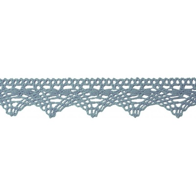 Bavlněná paličkovaná krajka 2024/32mm.světle modrá/5m