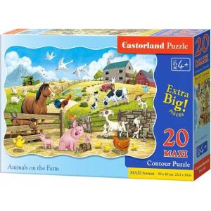 Castorland Пъзел Castorland от 20 XXL части - Животни във фермата (C-02429) - ozone