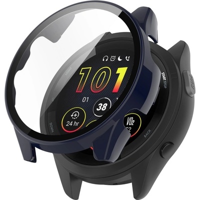 VSETKONAMOBIL 57232 PC FULL COVER Plastový kryt so sklom Garmin Forerunner 265S modrý