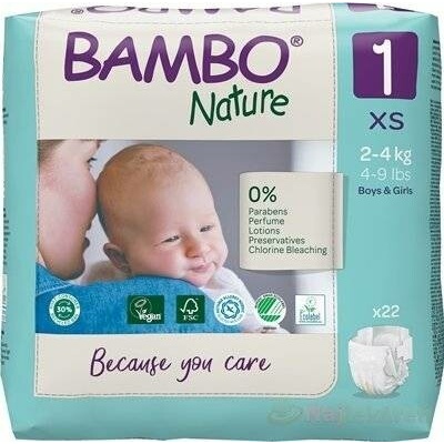 Bambo prodyšné 1 2-4 kg 22 ks