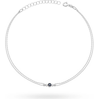 Blink-Blink Retiazkový náramok z bieleho zlata so Zafírom a diamantami 6152BZaB