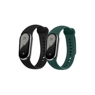 kwmobile 2x Гривна за Xiaomi Mi Band 8 - черен - 53945