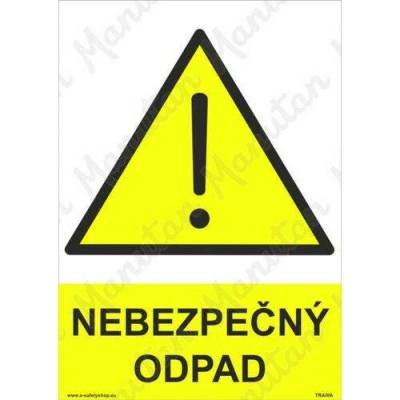 Nebezpečný odpad, plast 210 x 297 x 2 mm A4