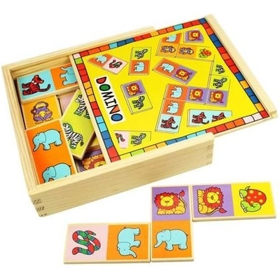 Bigjigs Toys - Дървено домино Животни