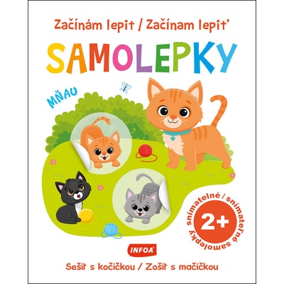 Začínam lepiť zošit s mačičkou