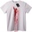 NOONEBRAND Тениска Червен Разплиск Изкуство - 2XL, White