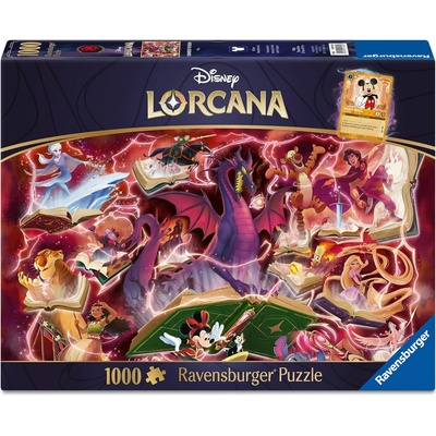 Ravensburger Пъзел Ravensburger от 1000 части - Disney Lorcana: Glimmers of the Realm - Ruby