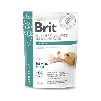 Brit Veterinary Diet Dog Gluten & Grain Free Sterilised Salmon & Pea 0,4 kg