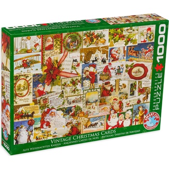 EUROGRAPHICS Пъзел Eurographics от 1000 части - Класически коледни картички (EG60000784)