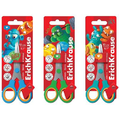 Ножица Erich Krause Junior Decor - Softy Jolly Friends, 13 cm (60865)