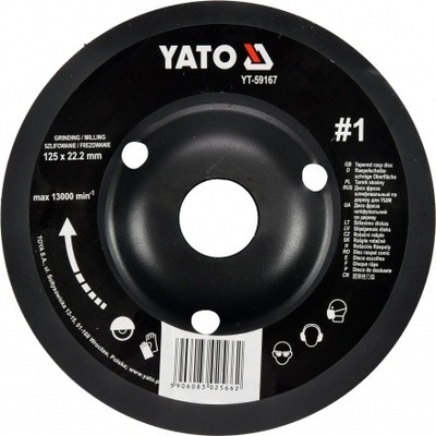Yato Rotační rašple úhlová hrubá 125 mm typ 1, YT-59167
