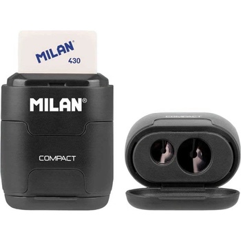 MILAN Острилка Shadow Compact, двойна, с гума, черна (1015200213)