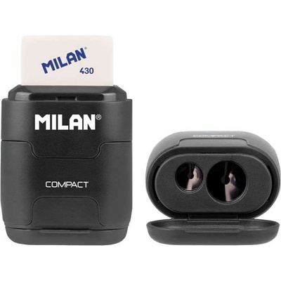 MILAN Острилка Shadow Compact, двойна, с гума, черна (1015200213)