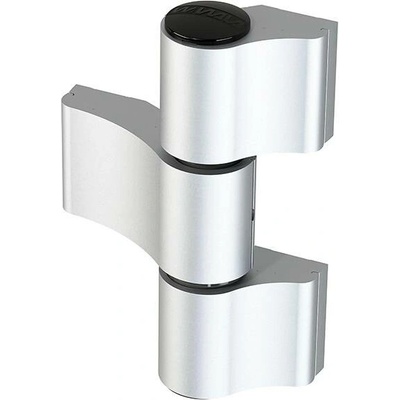 WALA Dveřní pant WX 3-dílný asymetrický 67mm stříbrný elox