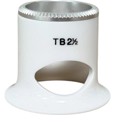 Bergeon Лупа Bergeon 2611-TB-2.5, бяла, бинокулярна, с вентилационен отвор, увеличение 4x