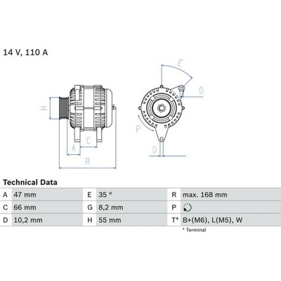 generátor BOSCH 0 986 042 201 BO 0986042201