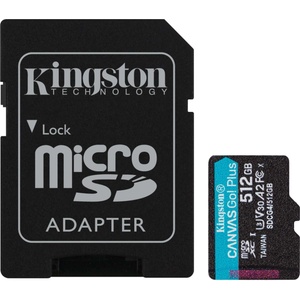 Kingston microSDXC Canvas Go Plus 512GB A2/U3/V30 SDCG4/512GB