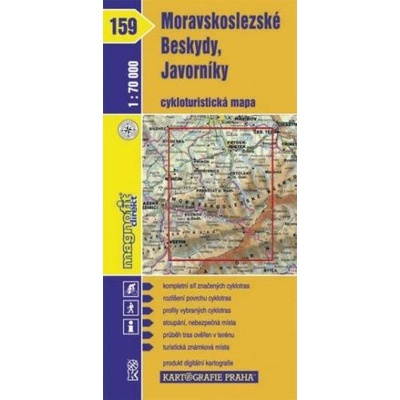 Cykloturistická mapa č. 159 – Moravskoslezské Beskydy, Javorníky - 1 : 70 tis.