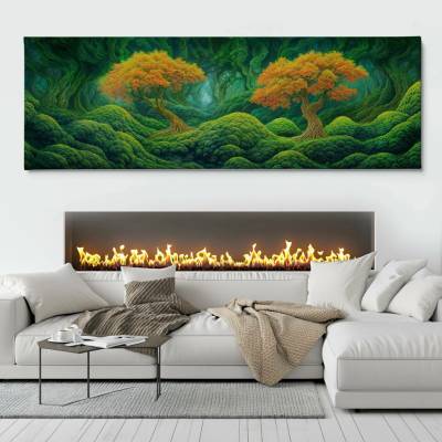 Obraz na plátně - Strom života Zrzaví bratři FeelHappy.cz Vyberte rozměr obrazu (šířka x výška): 150 x 50 cm