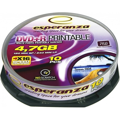 Esperanza DVD+R 4,7GB 16x, 10ks