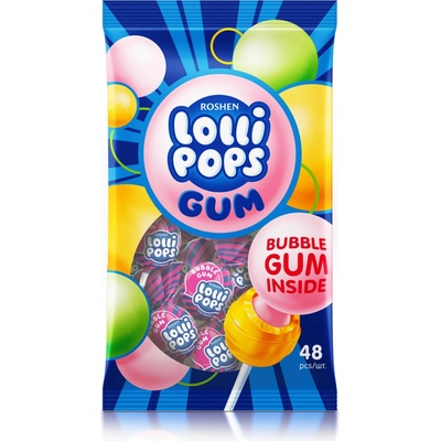 ROSHEN Lízátka Lollipops Gum fruit mix 920 g