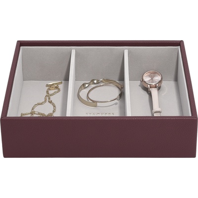 Stackers Classic Stackers Кутия за бижута с 3 отделения, бордо (76865)