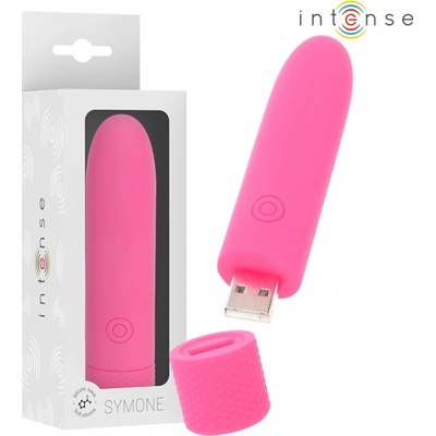 Intense symone usb rechargeable vibrating bullet 8 vibrations pink 10 x 2.2 cm