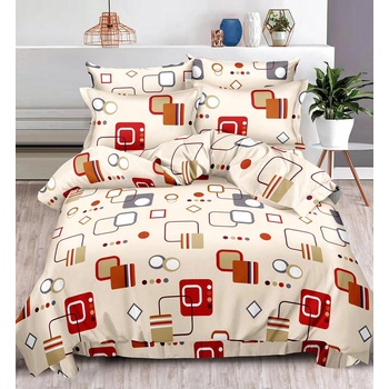 EmonaMall Двулицев спален комплект с ластик EmonaMall, 6 части - Модел S15230 (S15230-66666e)