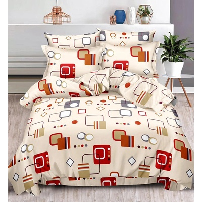 EmonaMall Двулицев спален комплект с ластик EmonaMall, 6 части - Модел S15230 (S15230-66666e)