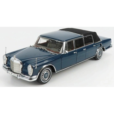 CMC MERCEDES BENZ S-CLASS 600 PULLMAN W100 LANDAULET SOFT-TOP SEMICONVERTIBLE 1969 BLUE 1:18