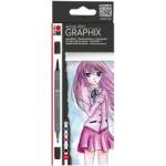 Marabu Двувърхи маркери Graphix Manga 6 цвята