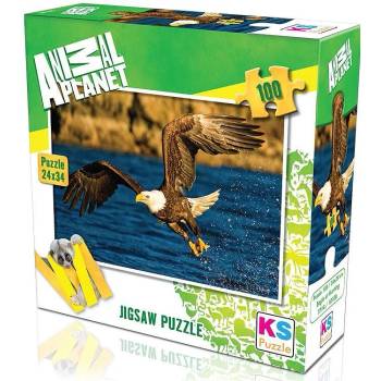 Image 1 of KS Games Animal Planet пъзел 100 части - Ловуващ Орел (24x34)