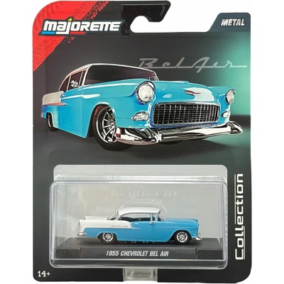 MAJORETTE COLLECTION CHEVROLET BEL AIR MODRÝNOVÝ KOVOVÝ MODEL 1:64