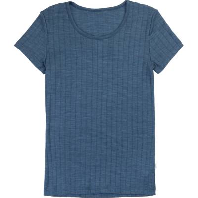 Joha Дамско мериносово термобельо Joha Women's Blouse Short Sleeves Merino base layer - Blue Melange (115-2730-0113)