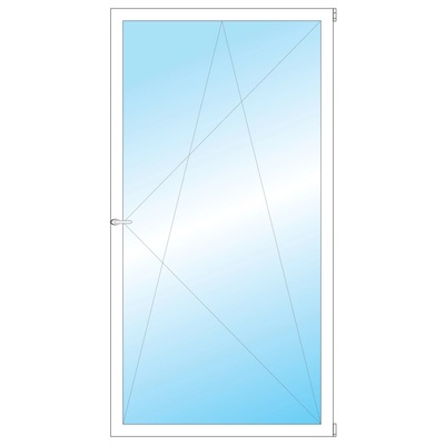 OKNA HNED Plastové okno 110x204 cm bílé otevíravé a sklopné pravé