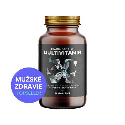 BrainMax Men Multivitamin, multivitamín pre mužov, 90 rastlinných kapsúl 33 aktívnych látok pre mužské zdravie, imunitu, energiu a potenciu, doplnok stravy