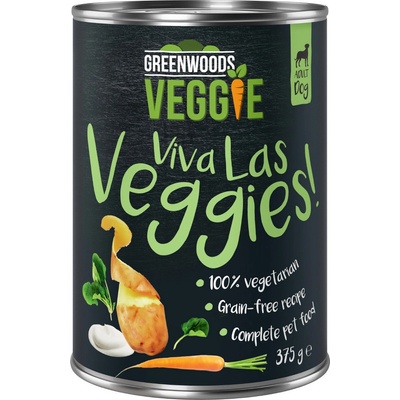 Greenwoods Adult Veggie s jogurtom zemiakmi mrkvou a špenátom 12 x 375 g