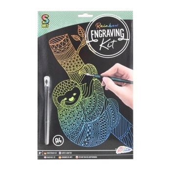 GRAFIX Dúhový škrabací obrázok Jednorožec