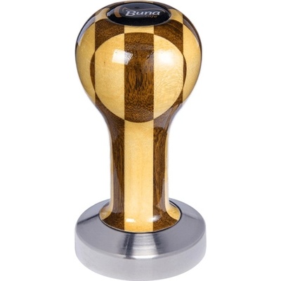 Buna Café tamper lak šachovnica, TP, nerez mat, plochý 49 mm