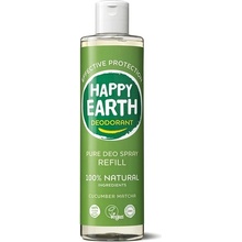 Happy Earth - Deodorant okurka a matcha, náhradní náplň, 300 ml