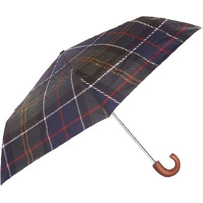 Skládací tartanový deštník Barbour Tartan Mini Umbrella