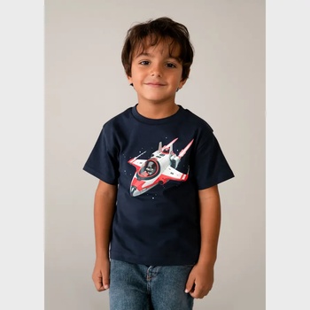 MAYORAL Тениска къс ръкав космически кораб Морскосин цвят за мини момче Mayoral