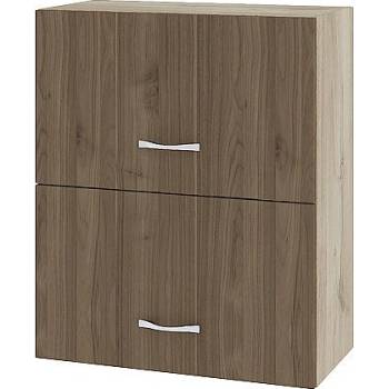 ИРИМ Горен шкаф с две хоризонтални врати Сити АРО-11 дъб сонома арвен / орех адмирал 60 см