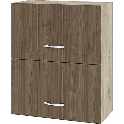 ИРИМ Горен шкаф с две хоризонтални врати Сити АРО-11 дъб сонома арвен / орех адмирал 60 см