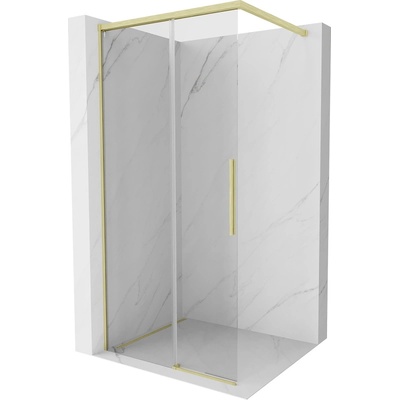 Mexen Rox душ екран Walk-in 110 x 200 см, прозрачен 8 мм, злато четкано - 8C2-110-003-55-00 (8C2-110-003-55-00)