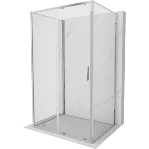 Mexen Exo-3S 3-стенна плъзгаща се душ кабина 160 x 70 см, прозрачна, хром (8151-160-070-01-00-3S)